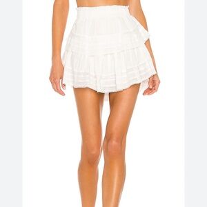 Loveshack Fancy Ruffled Miniskirt